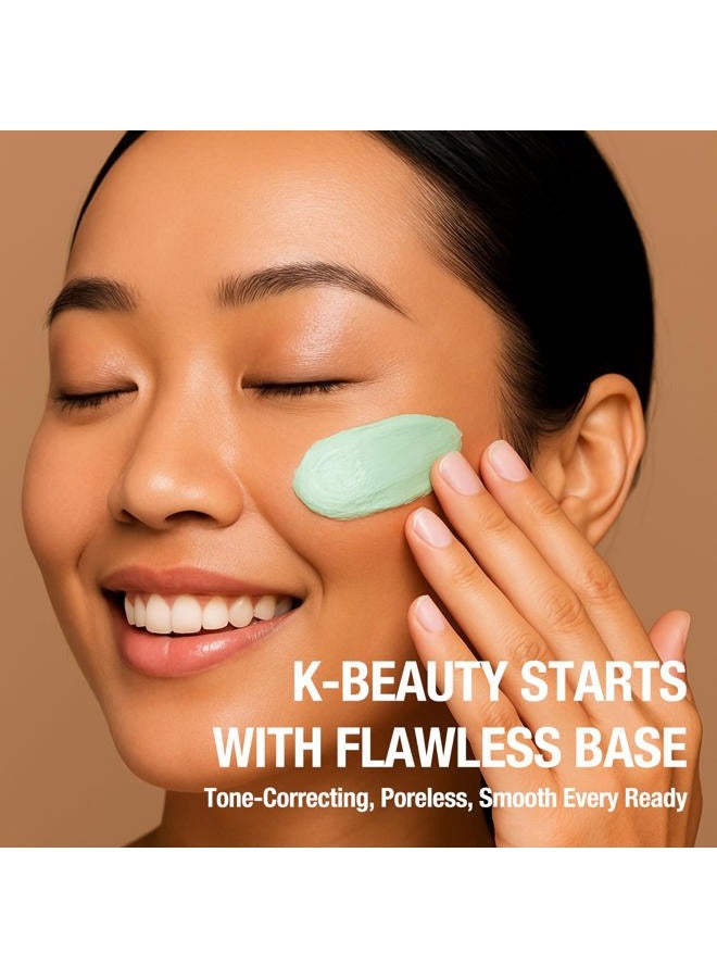 TOUCH IN SOL Redness Correcting Base Primer 1.01 fl.oz. - Pore Minimizing Green Toned Makeup Base - Tone Neutralizing before Foundation - Minimize Rosacea, Redness - No Pore Blem Primer Base - Image 4